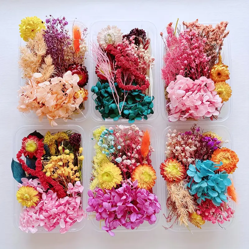 1 Box Random Style Mini Dried Flowers Bouquets Kit, Real Dried Pressed  Flowers And Leaves Plant Stem Bundle For Resin, DIY Crafts, Scrapbook,  Christm