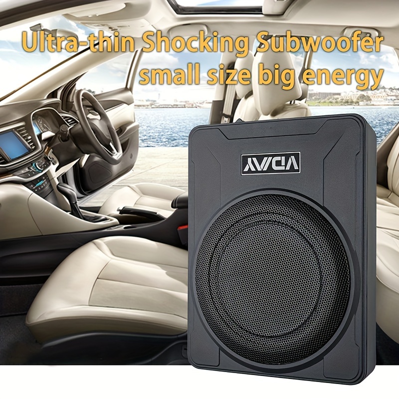 QMF Car Audio De Alta Potencia Modificado 12V Subwoofer De Coche Ultrafino  Activo, Subwoofer De Coche De Alta Potencia De 600W