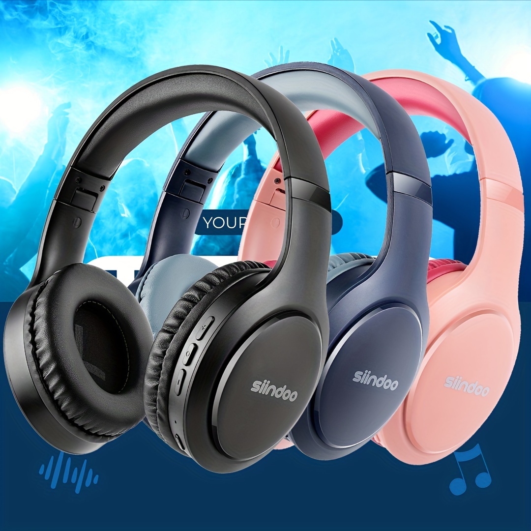 Generic Bluetooth V5.0 estéreo Super Bass Micrófono incorporado sobre la  oreja Auriculares para teléfonos celulares, smartphones, tabletas, MP3 y