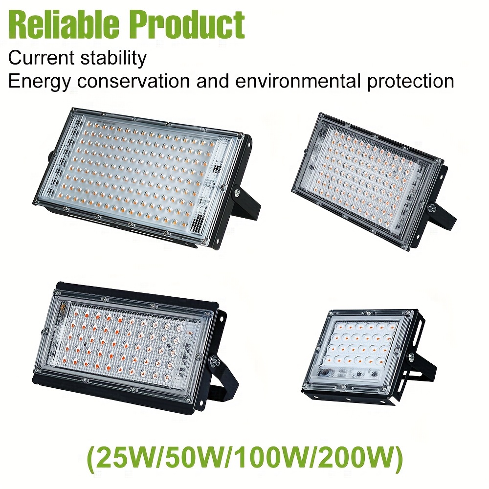 300W Full Spectrum LED Grow Light Waterproof Floodlight Sunlight 110V 220V  US EU