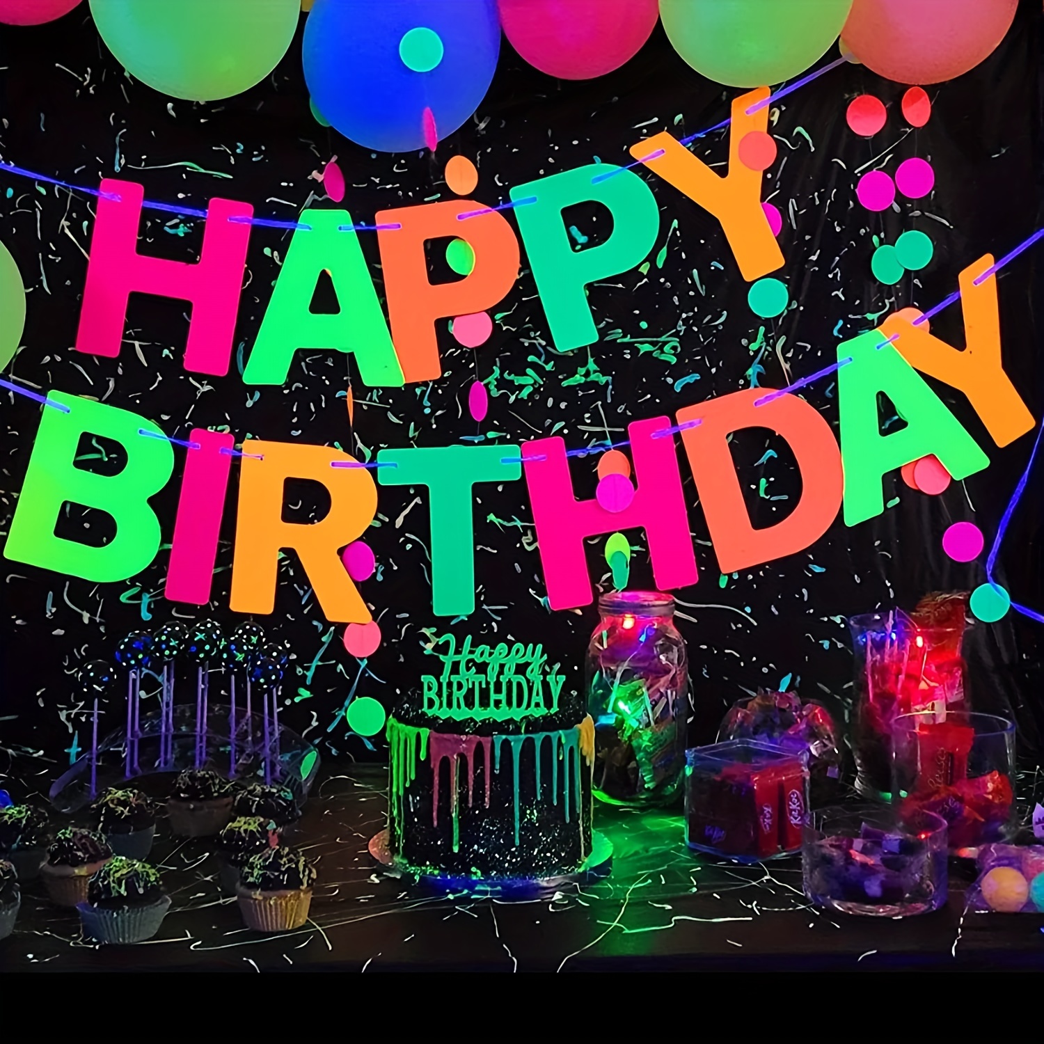 Neon Happy Birthday  Néon pour anniversaires