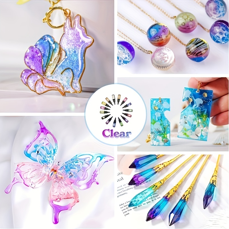 UV Resin Kit with Light, Clear UV Epoxy Resin Hard Jewelry Making Fast  Curing Lo