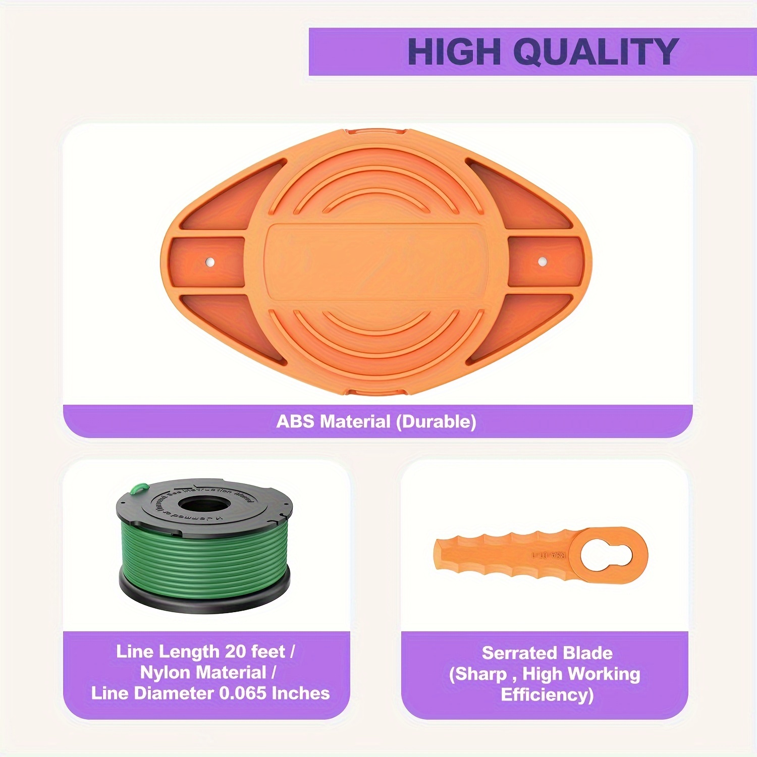 Eater Bladed Head & Sf-080-bkp Trimmer Spool Compatible With Black Decker  Gh3000 Lst540 Lst540b Gh3000r, Sf-080 Replacement Spools (1 Trimmer Head +  10 Blades + 4 Trimmer Spool) - Temu
