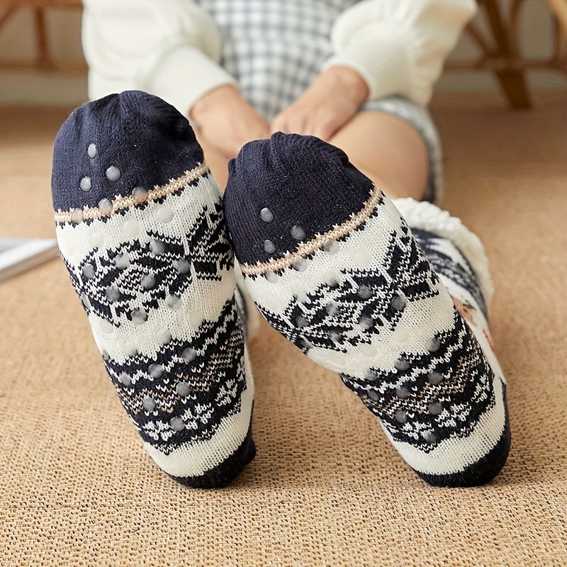 Socks Women Grips Plush Sleep Cozy Socks Sleep Socks Winter Soft