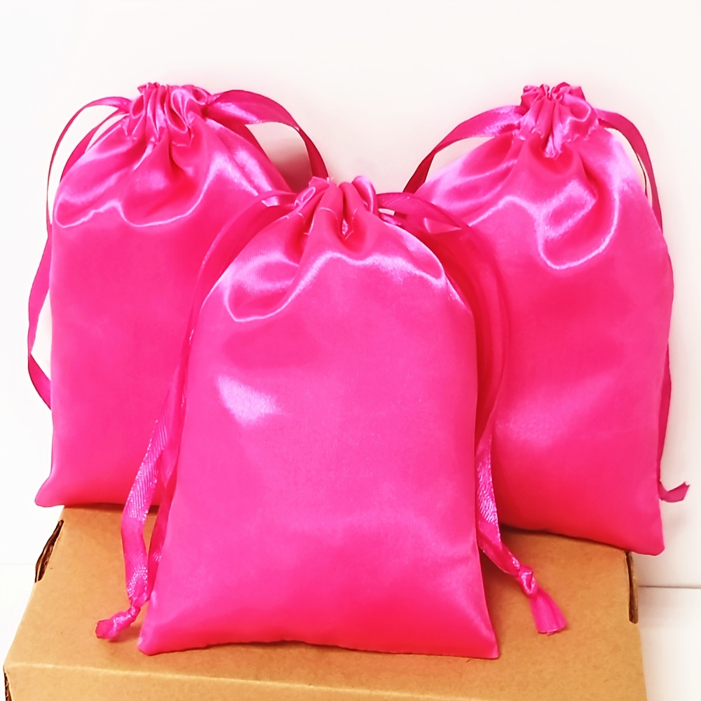 Large satin drawstring online bags