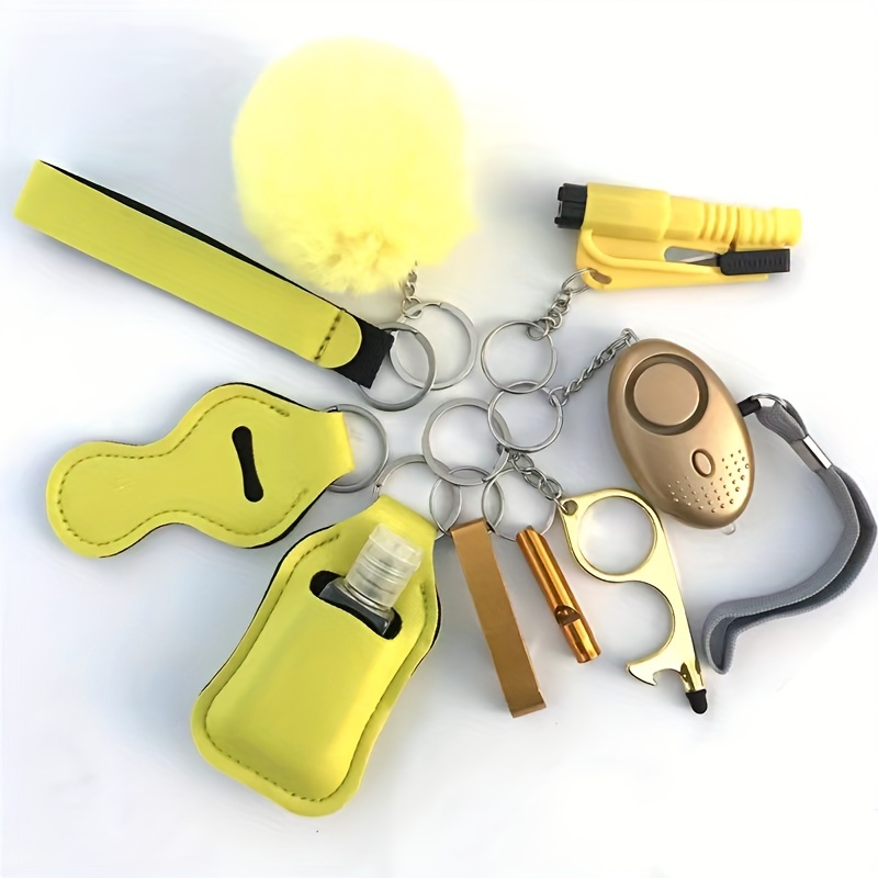 Safety Keychain Full Set Self Defense Security Keychain Set - Temu