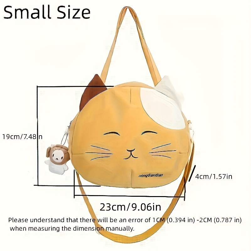 Girl's Cute Cat Sling Bag Kawaii Cartoon Crossbody Bag Large Temu
