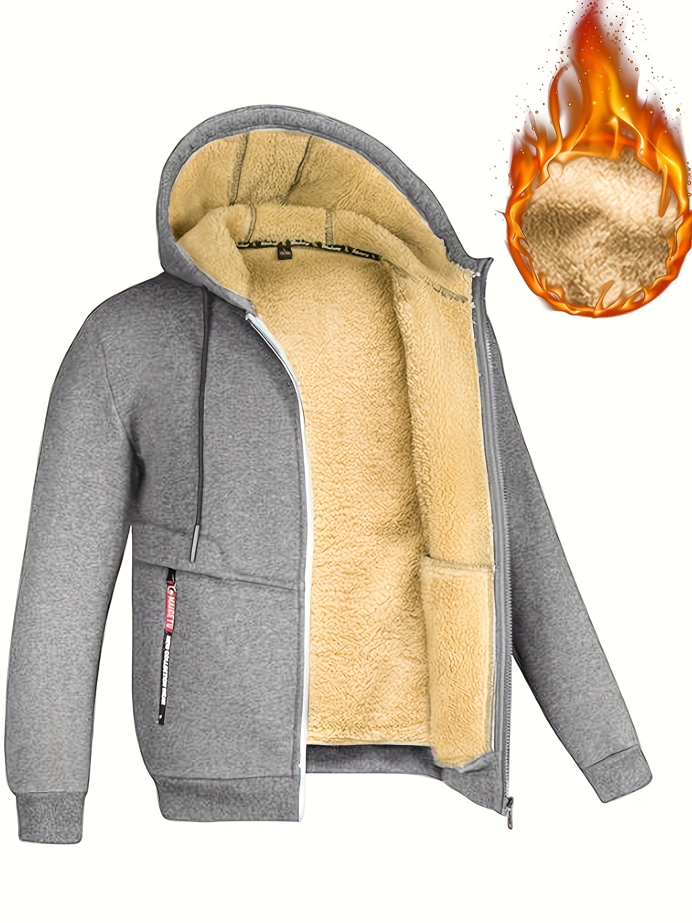 2023 New Hoodie Jackets Spring Winter Fleece Hoodies Jacket Solid