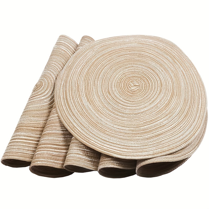 Elegant Placemats Round Design Insulation Pad Heat-Resistant