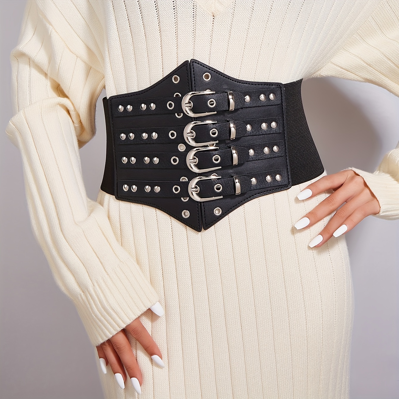 French Style Retro Corset Decorative Dress Shirt Belt - Temu