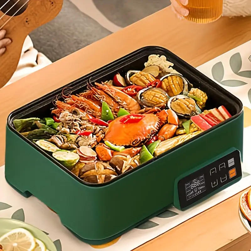 1pc Multi Functional Electric Cooker, Steam Pot, Electric Stew Pot, Soup  Fast Stew, Large Capacity, Rectangular Household Intelligence Cooker  Cookware