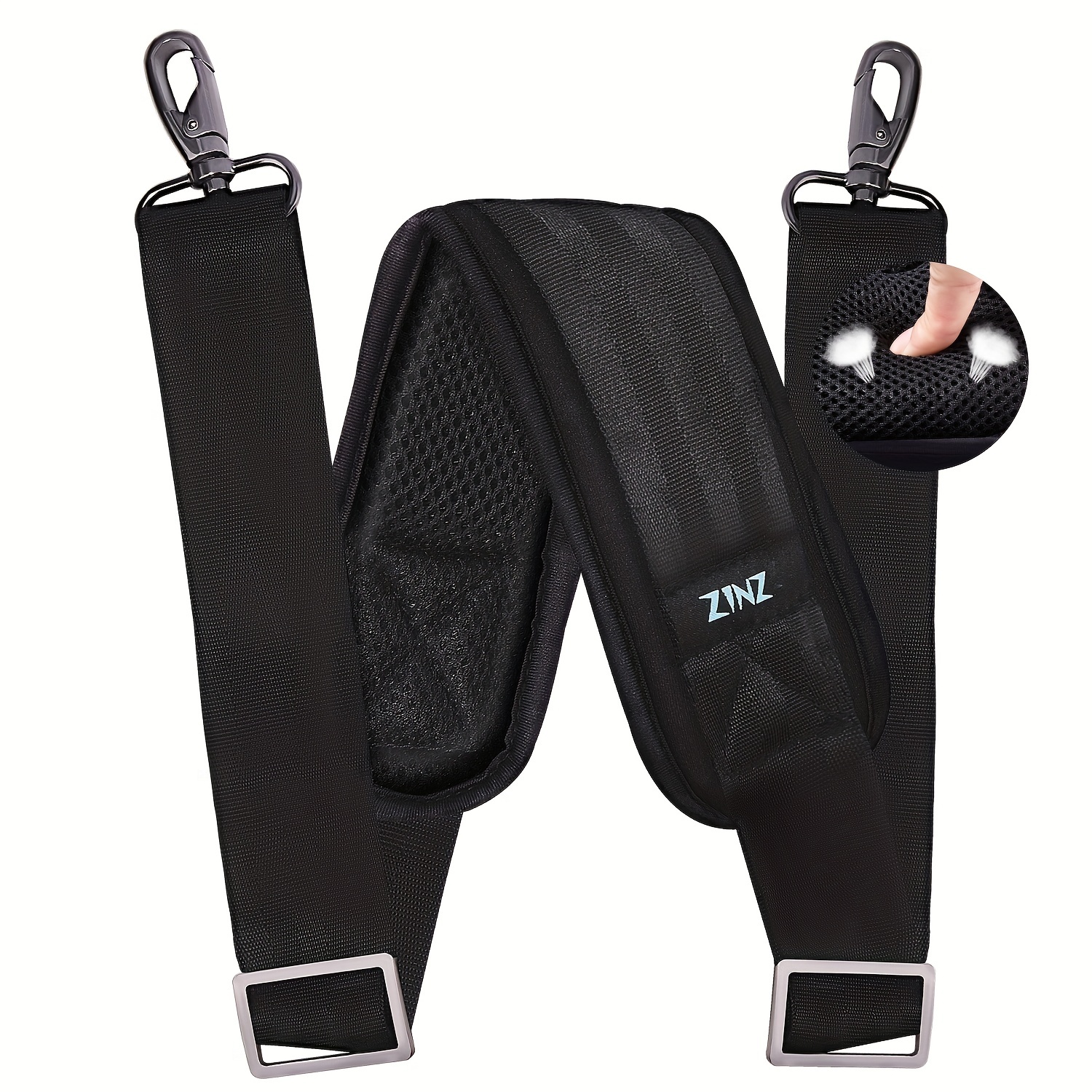 Thick Shoulder Strap Replacement for Bag, Double Buckle, Universal Fit