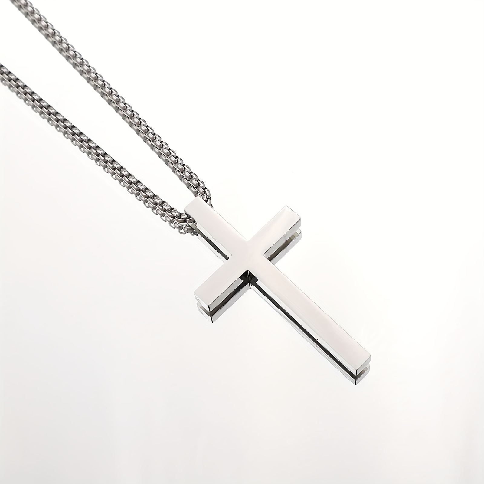 1meter Stainless Steel Cross Charm Beaded Link Chains Long - Temu