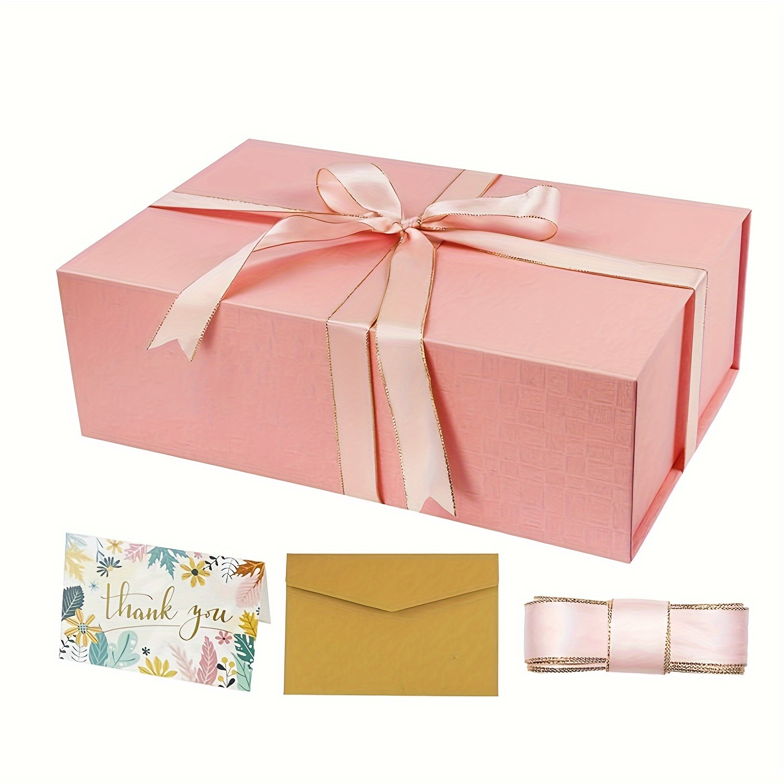 Gift Box With Bow,magnetic Large Gift Box With Lid With Ribbon