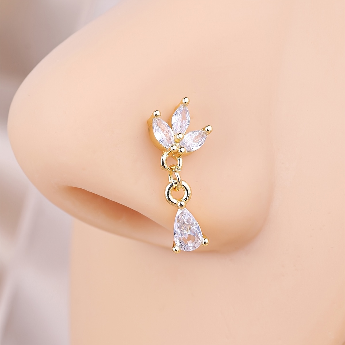 Beautiful Simple Cute Water Drop Rhinestone Pendant Necklace for Women  & Girls