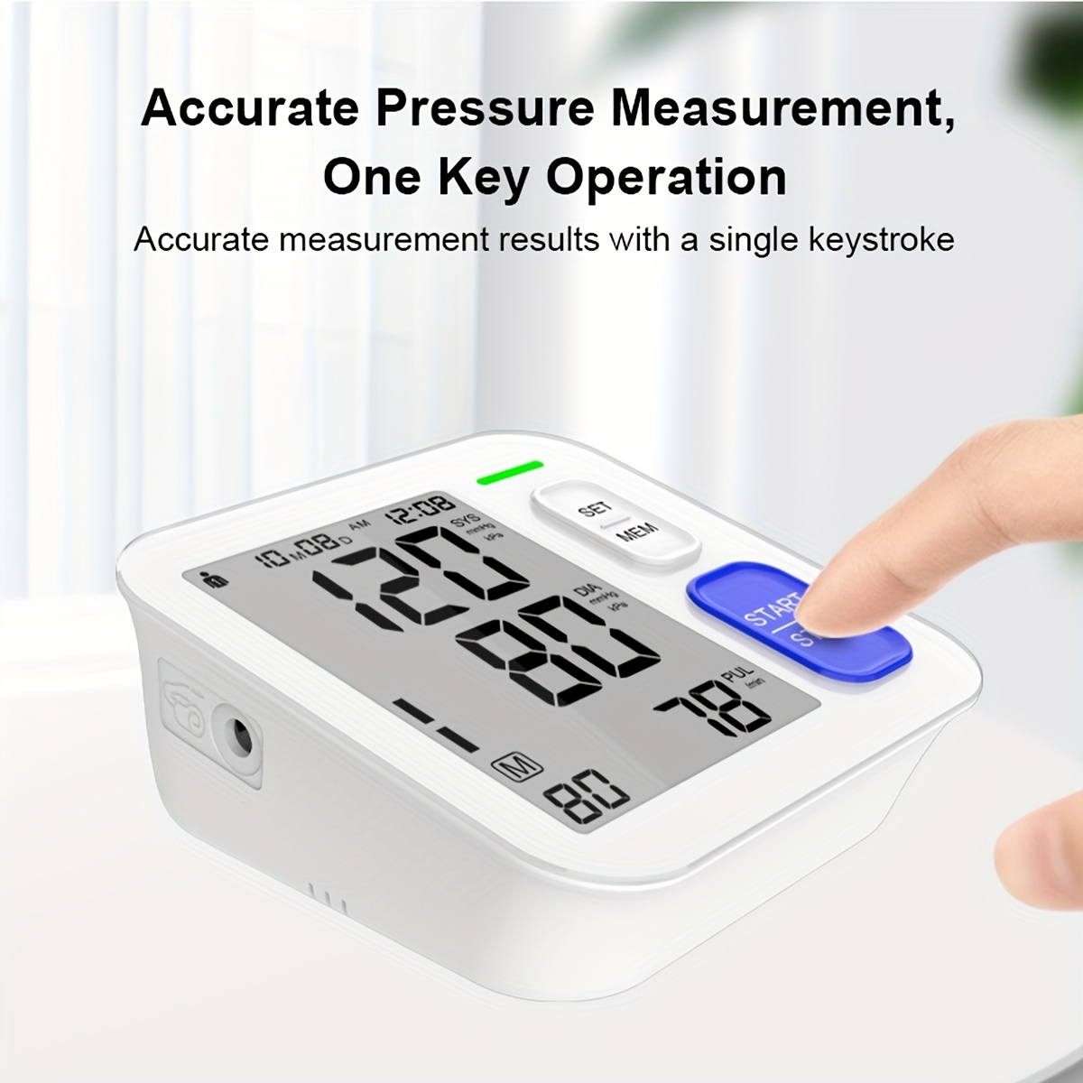Digital Blood Pressure Monitor w/ 4 Large Backlit LCD and Two Arm Cuff Sizes
