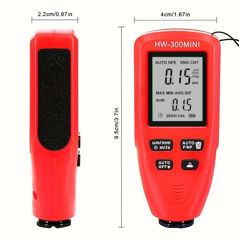 Hw 300 Mini Coating Thickness Gauge Tester Auto Paint Check - Temu
