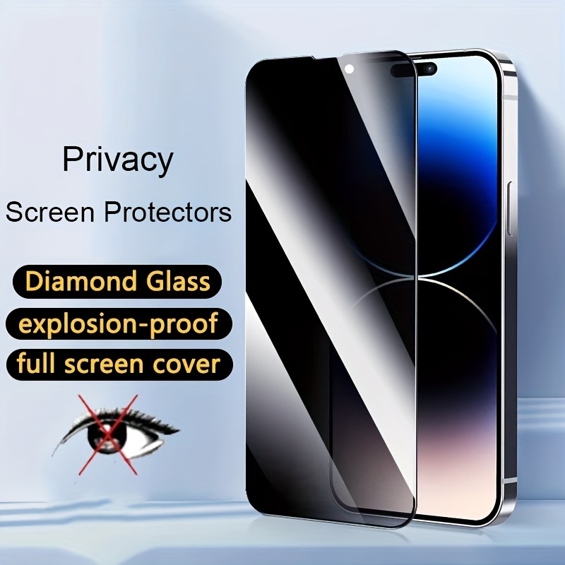 Protector de pantalla de privacidad para IPhone 11, 12, 13, 14 Pro Max,  vidrio templado antiespía para IPhone X, XS, MAX, XR, 11, 14 Pro Max, 3 uds.