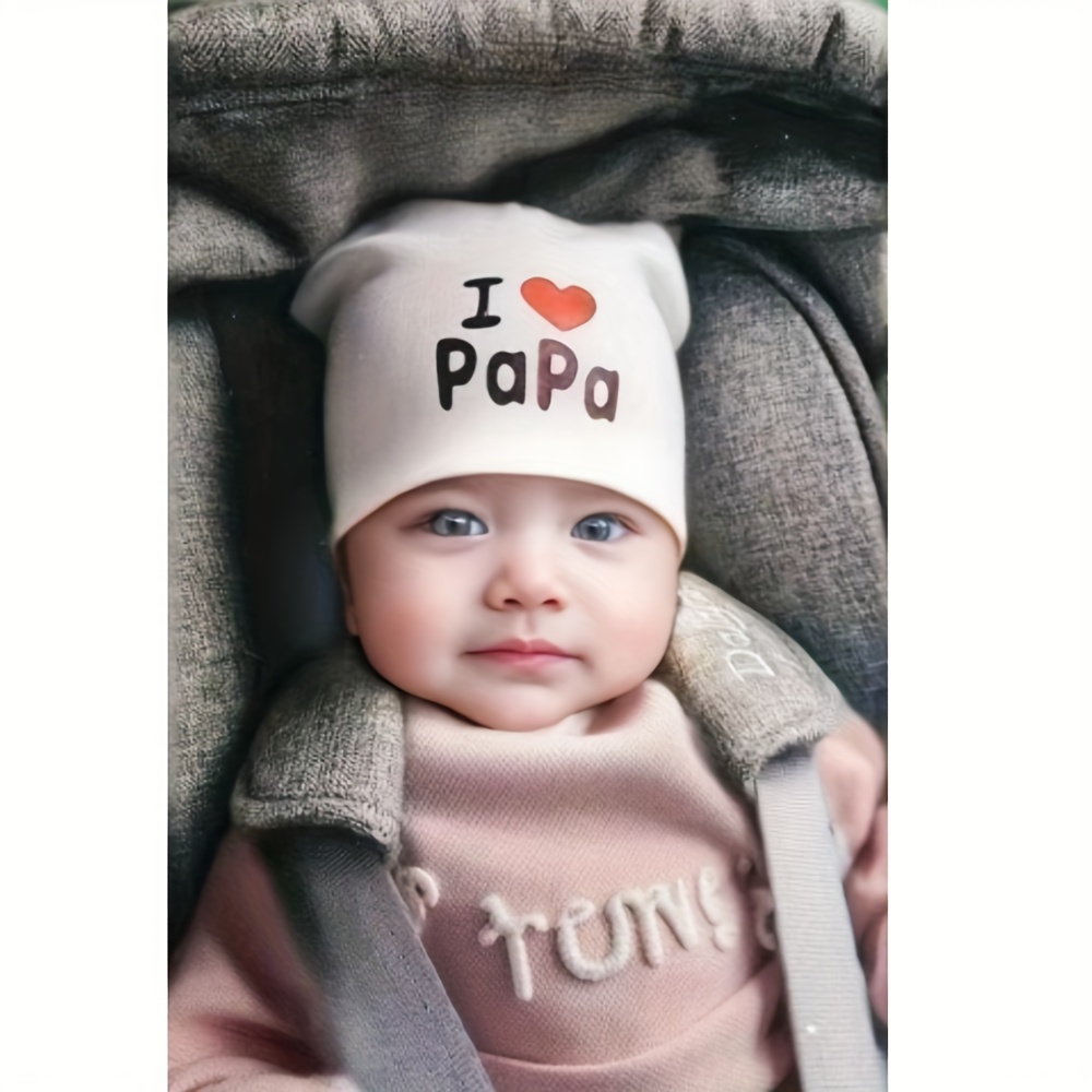 

1pc I Love Mama Papa Children's Bonnet Infant Hat For Baby Photo Props