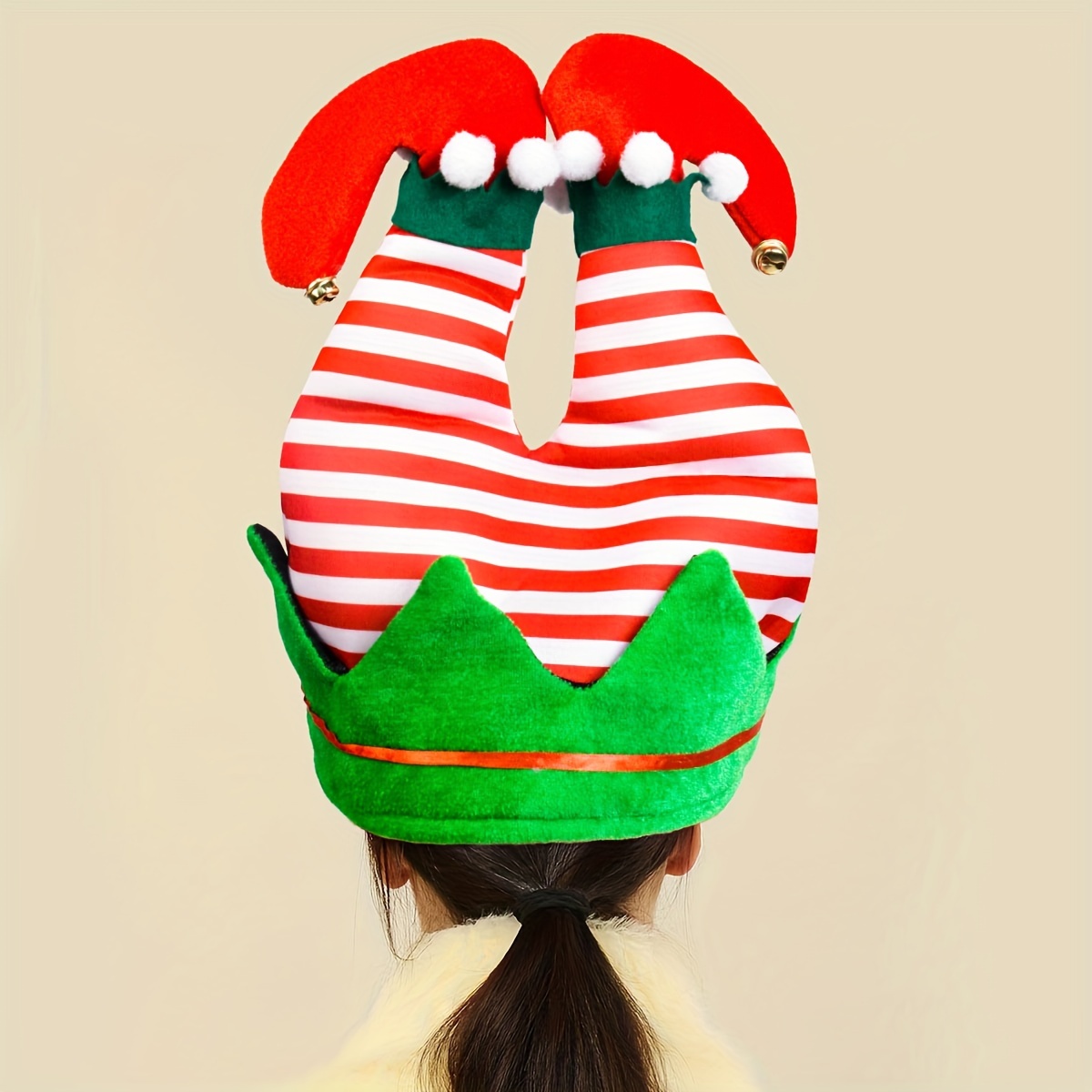 Christmas Hat With Straw Drink Helmet Christmas Party Favor - Temu