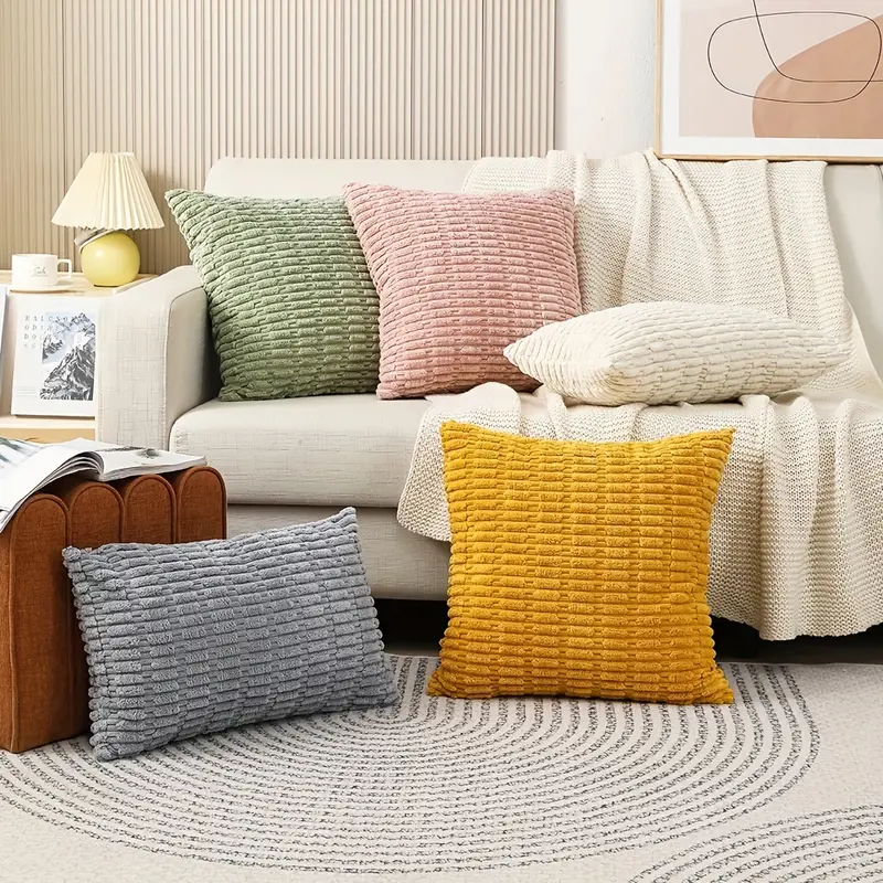 Stylish And Comfortable Solid Color Throw Pillow Cover For Living