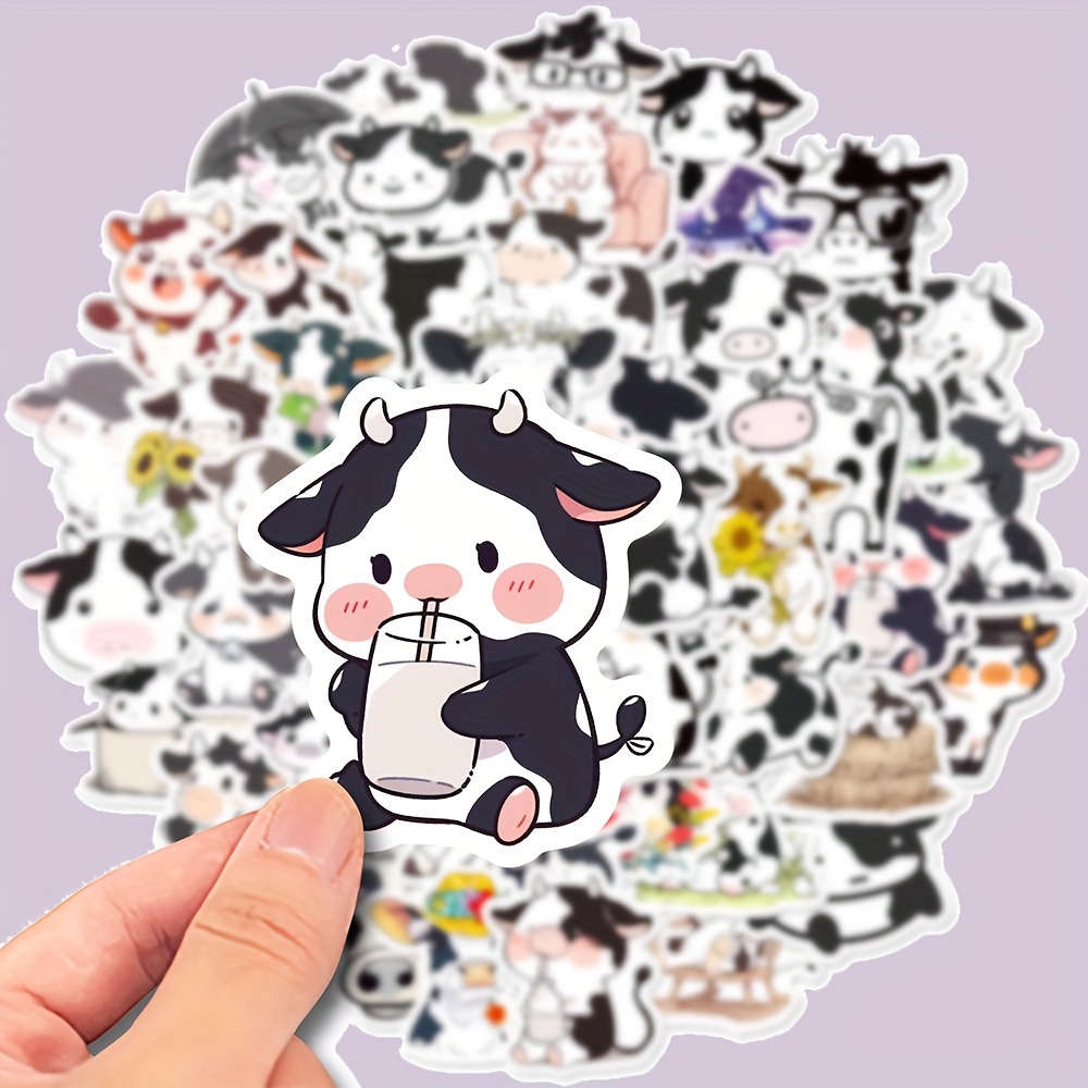 65pcs Hot Cow Pattern Stickers - Perfect for DIY Phone Cases, Water Cups &  Ipad Decoration!