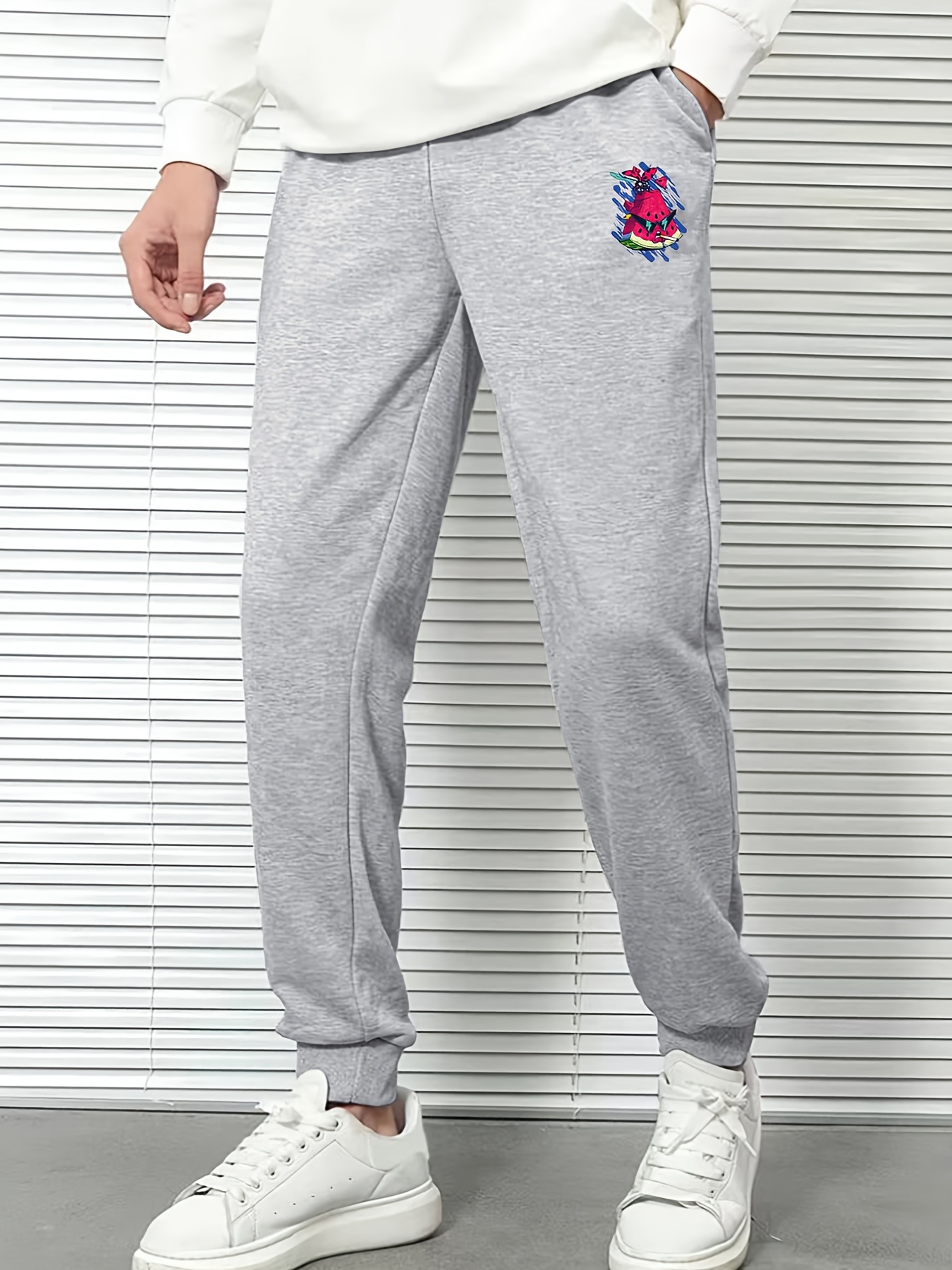Stylish Print Sweatpants Men's Casual Drawstring Jogger Pants