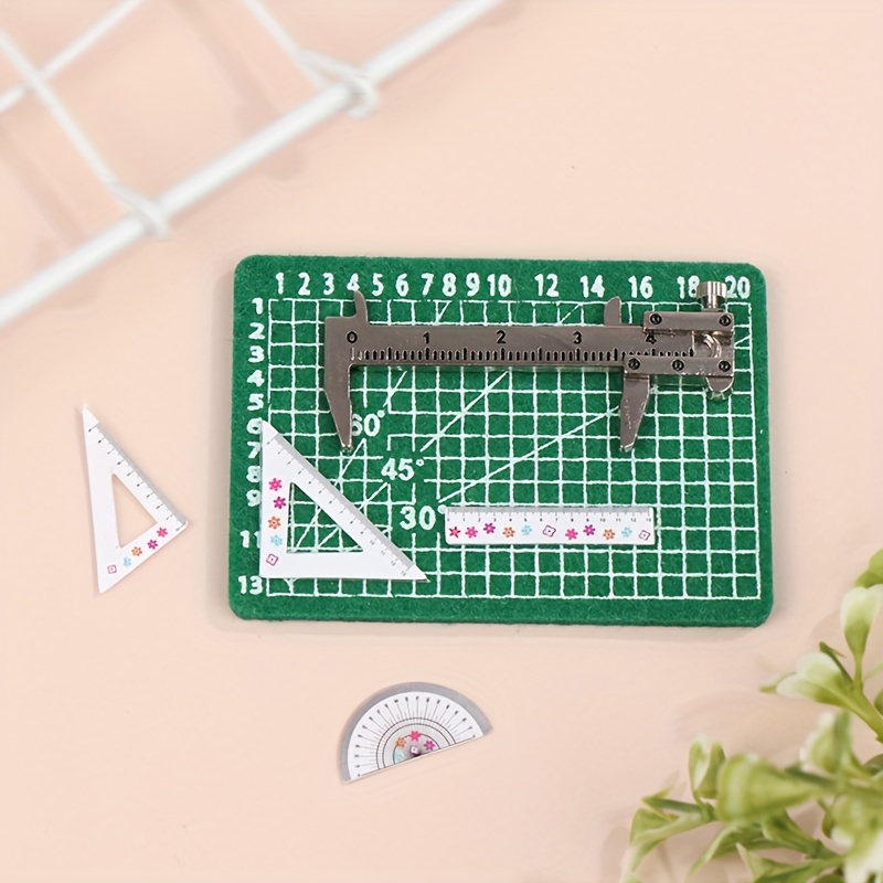 Dollhouse Simulative Mini Ruler, Cutting Board Set, School Supplies,  Miniature Scene Decoration - Temu