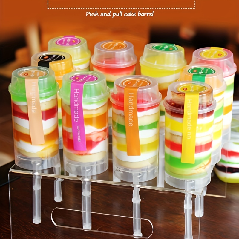 Cake Pop Shooters, Round Shape Clear Push-up Cake Containers, Including  Lids, Base And Sticks, Baking Tools, Kitchen Gadgets, Kitchen Accessories -  Temu