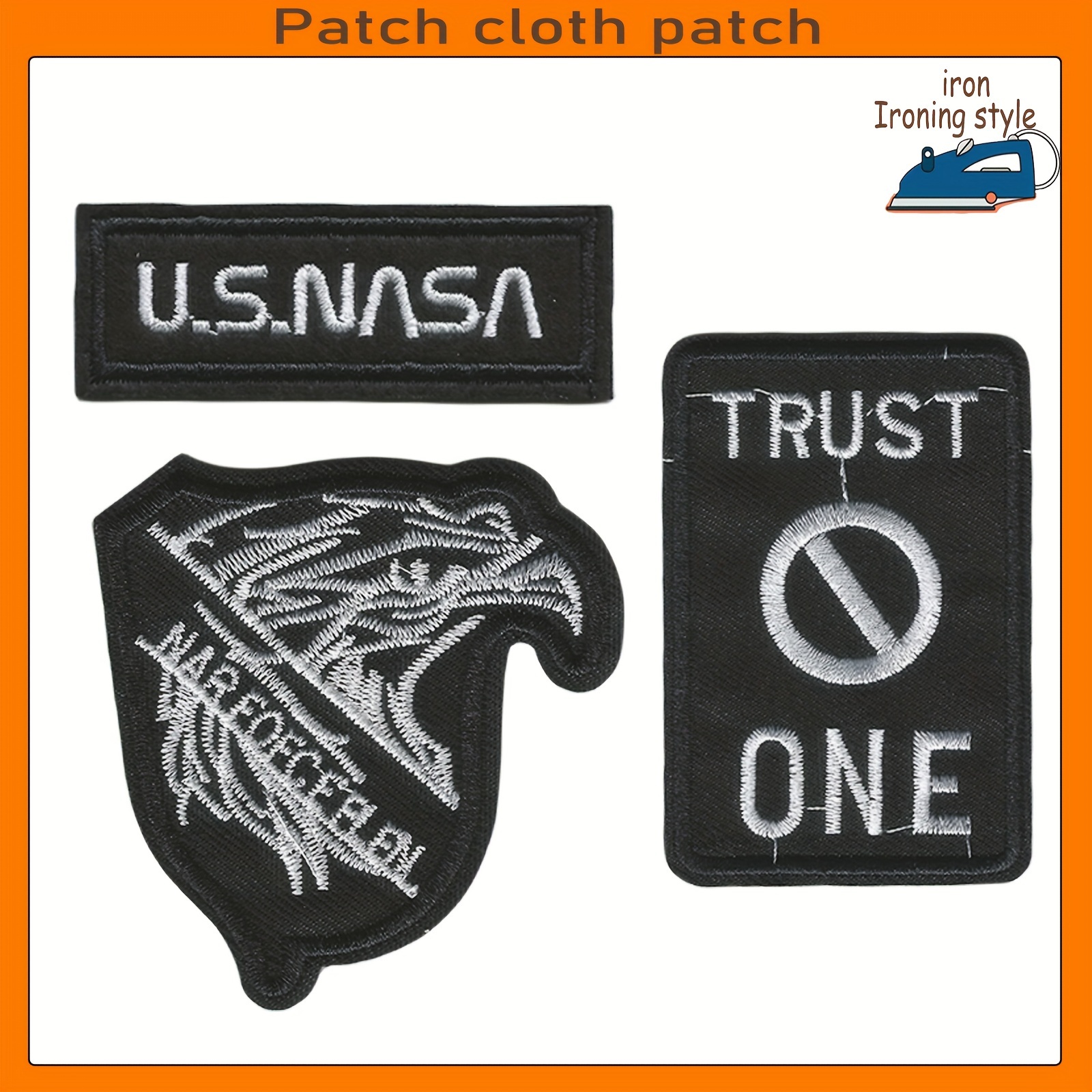 Decorative Patches, 5pcs Hook & Loop Embroidered Patches, 10pcs Self-Adhesive Embroidered Patches, Self-Adhesive Patches, Patches for DIY, Backpacks