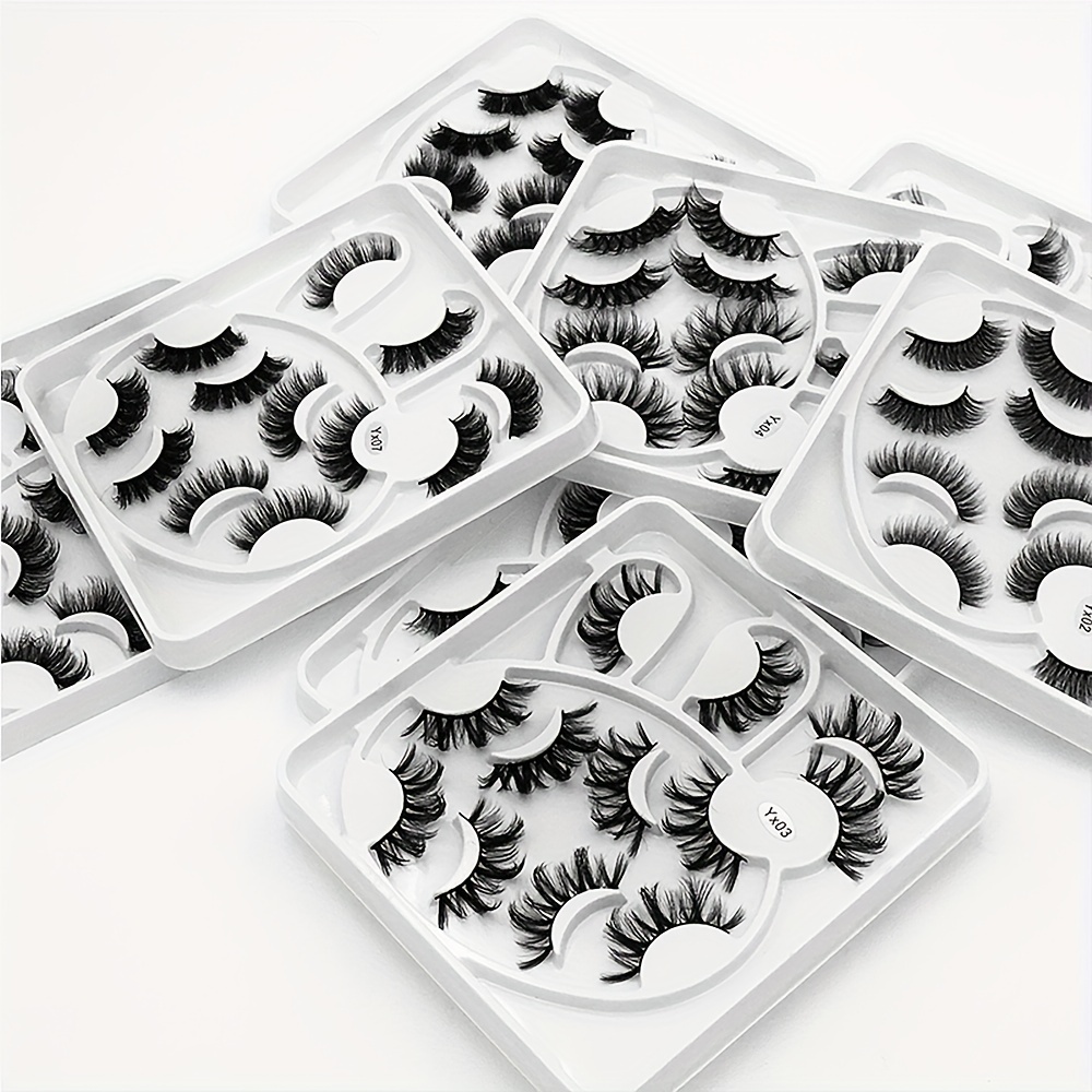 6 Pairs 6D Fluffy Mink Hair False Eyelashes
