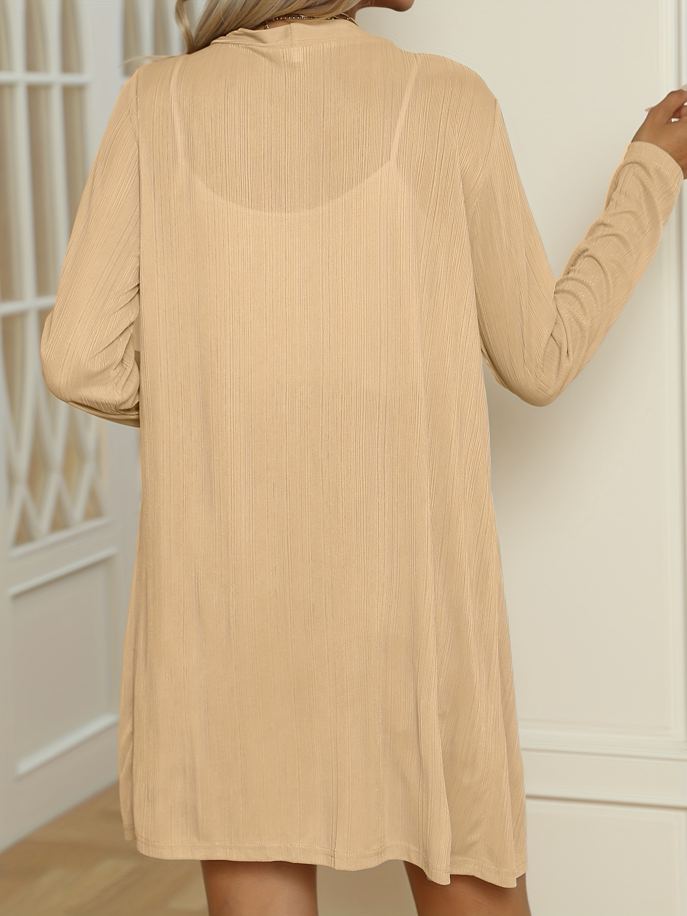 Casual Cardigan Women's Plus Solid Button Up Long Sleeve Long Cardigan