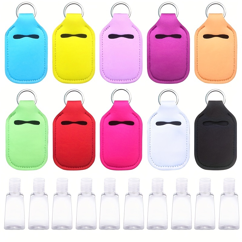 50 Pack Travel Bottles with Keychain, 2oz/50ml Plastic Flip Cap