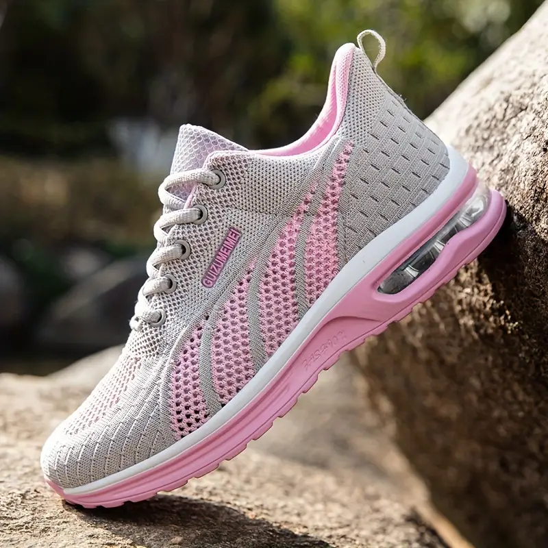 womens leisure mesh breathable air cushion sports shoes lightweight versatile travel walking shoes details 6