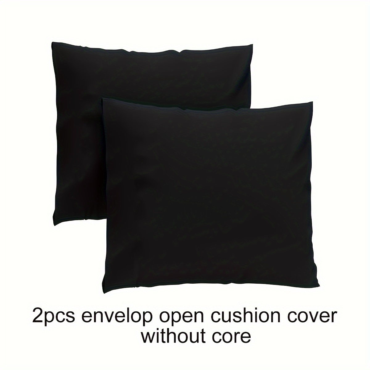 Image of 2-pack Of Cheap Soft Microfiber Fabric Solid Color Decorative Throw Pillowcases, Envelope Opening, 30 X 50cm, 45 X 45cm, 50 X 50cm