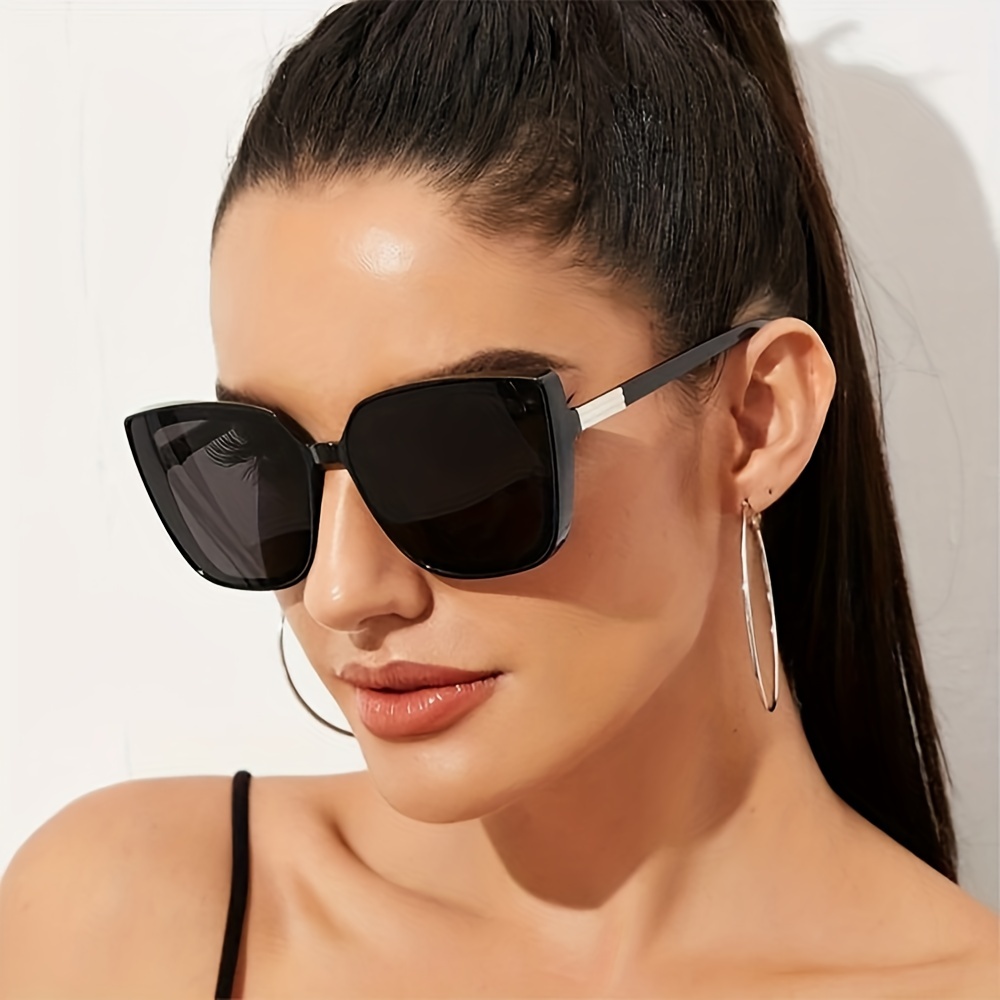 Large Square Cat Eye Fashion Sunglasses for Women Men Photochromic Aesthetic UV400 Sun Shades for Driving Hiking Travel Sun Glasses,Goggles