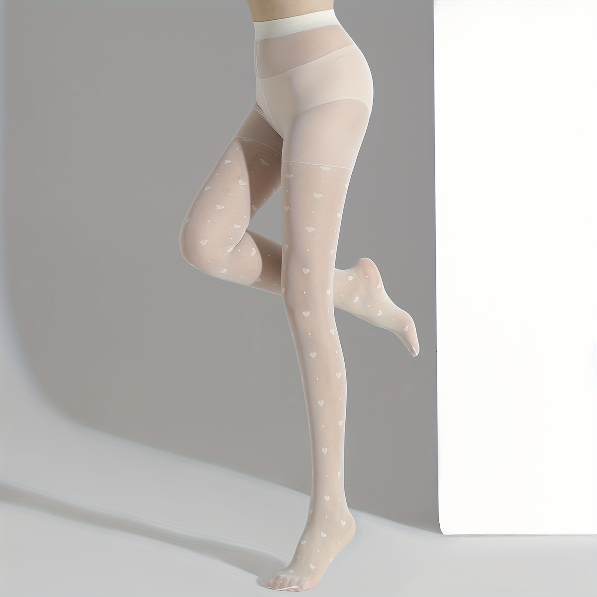 White shop seamless pantyhose