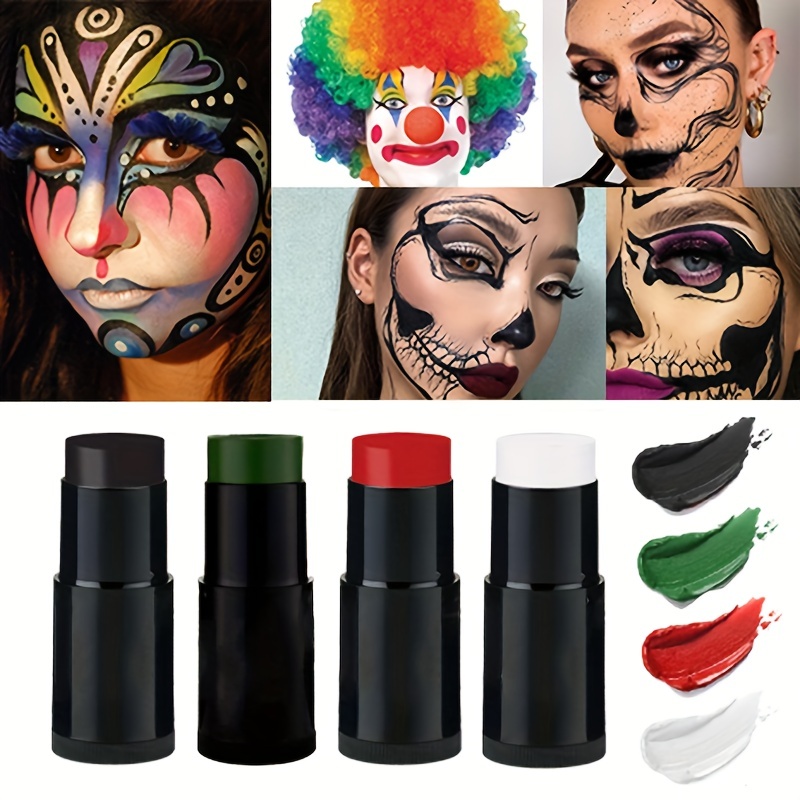 Orange Face Body Paint(30gm), Water Activated Halloween Face Painting Kit  Safe for Kids & Adults, Non Toxic Facepaint Palette for Scary Pumpkin Fox