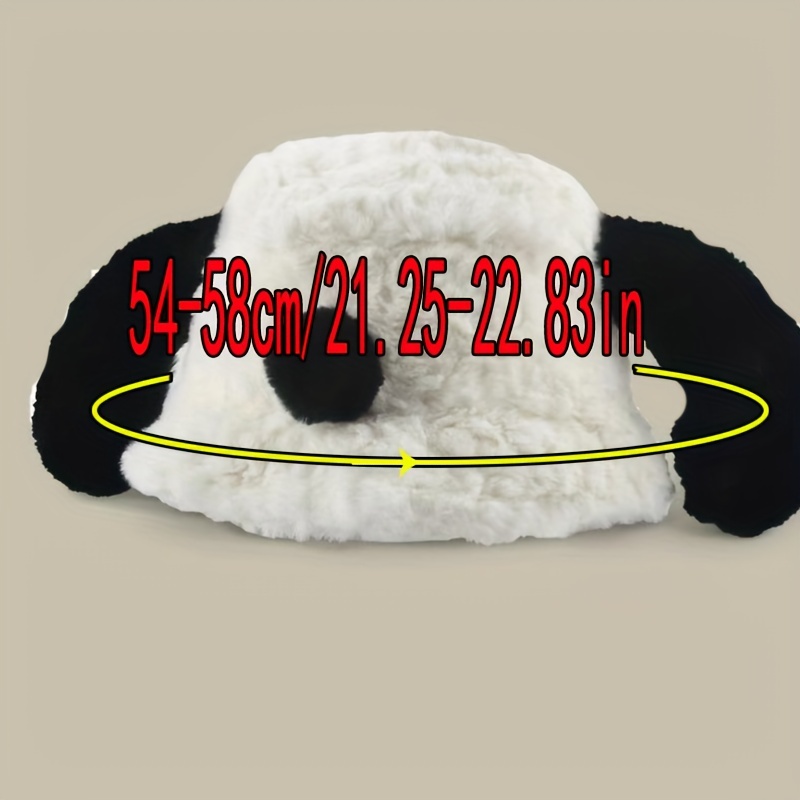 Cute Sheep Ear Fuzzy Bucket Hat Women Solid Color Winter - Temu Canada