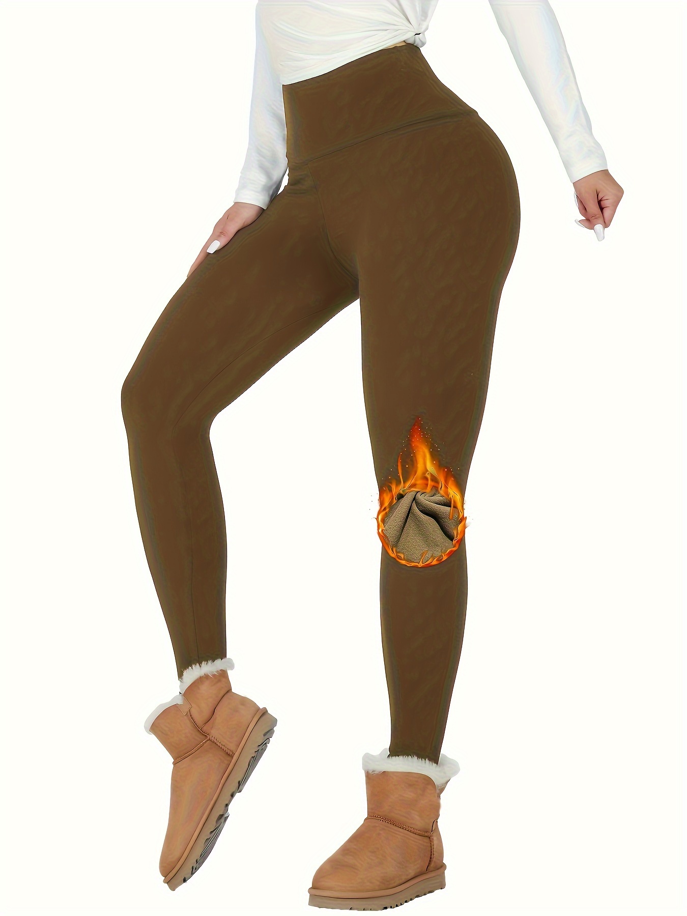 2023 Nuevos leggings Thermo Leggings forro polar grueso para mujer para  mantener calientes los pantalones M-5XL