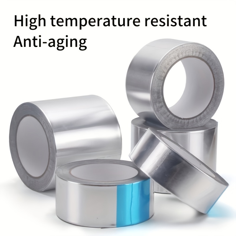 1 Roll of Aluminium Foil Tape Temperature Insulation Retardant  Self-adhesive Tape for Repairing Exhaust Pipe