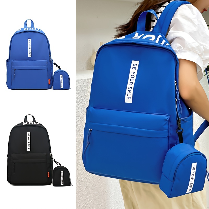 Backpack Student schoolbag Letter casual fashion travel small backpack  Multi-purpose computer bag duffel bag