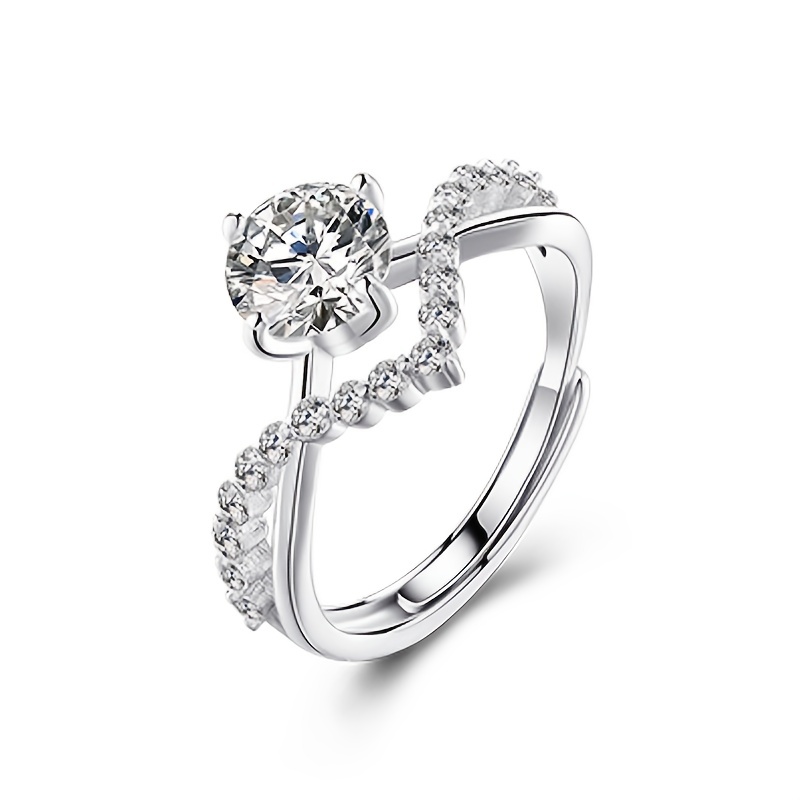 Crowning Love Couple Ring, Moissanite Diamond