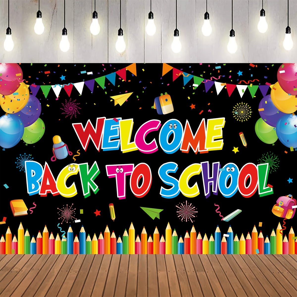 bienvenida Welcome Back Banner vuelta al colegio, decoración aula