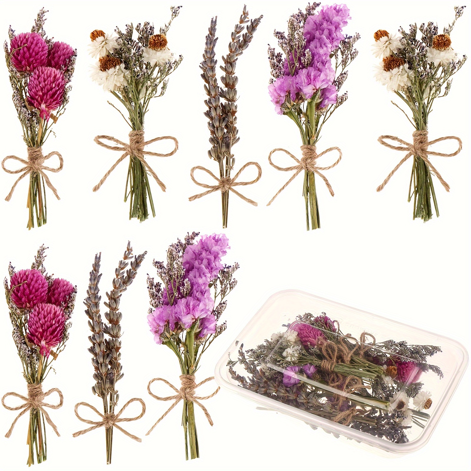 Hydrangea Artificial Flowers, Gypsophila Paniculata, Dried Flower Dry  Plants for Aromatherapy Candle, Premium Dried Pressed Leaves and Flowers