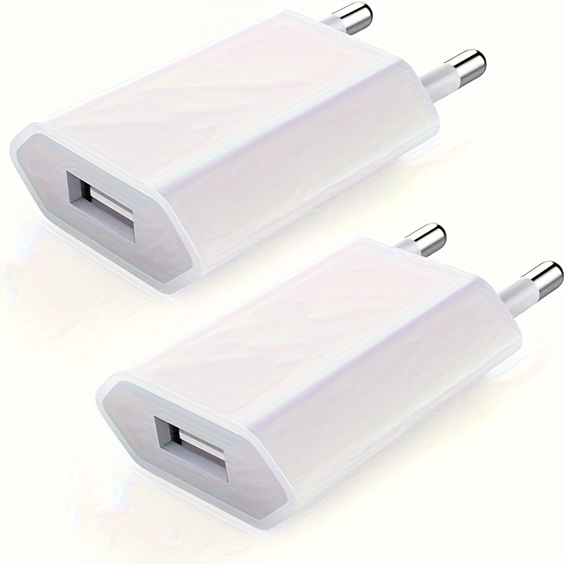 

1pc/2pcs 5v 1a European Mini Portable Power Adapter Wall-mounted Charger, Suitable For Samsung, Htc, Lg And Other Android Phones.