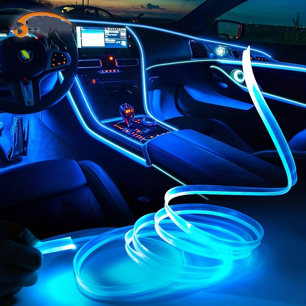 1Pc Mini USB Blue LED Car SUV DC5V Interior Light Neon Atmosphere Ambient  Lamp