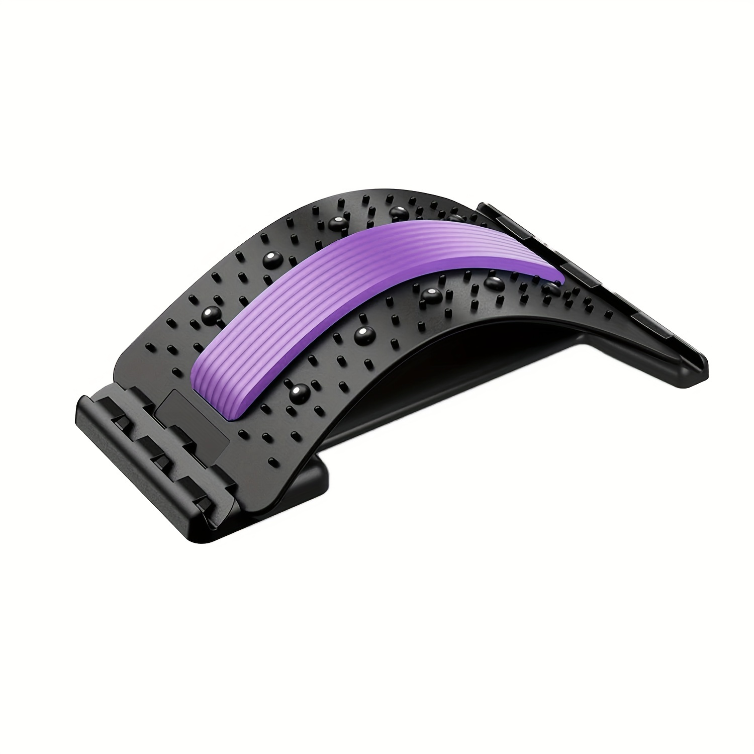 Back Massager Stretcher Waist Lumbar Massager Fitness Lumbar Support Back  Stretcher Relaxation Massage Spine Pain Relief Tool (Purple)