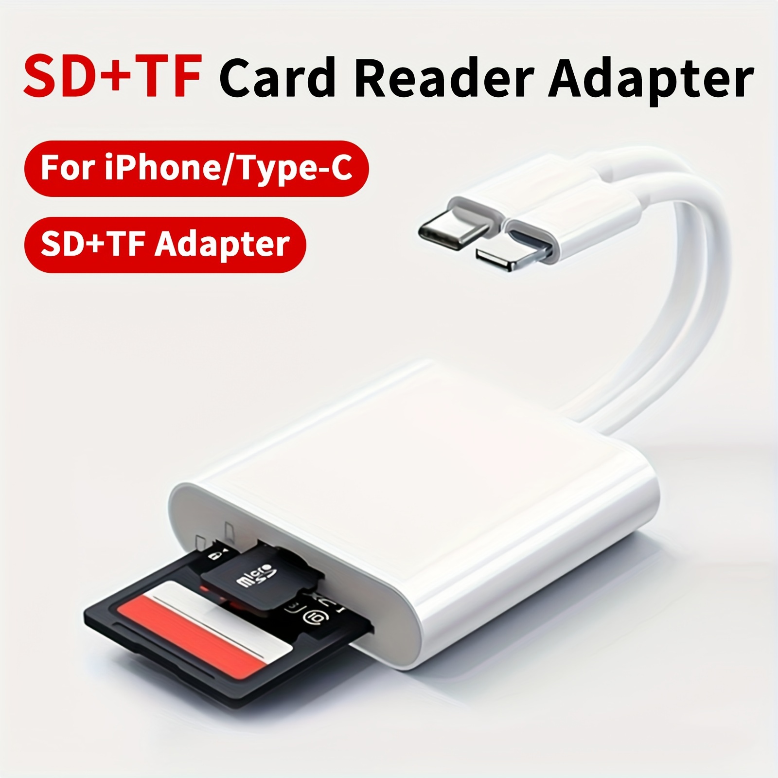 Lecteur de carte Sd Tf Iphone/ipad 4-en-1 Usb Otg Kit de connexion