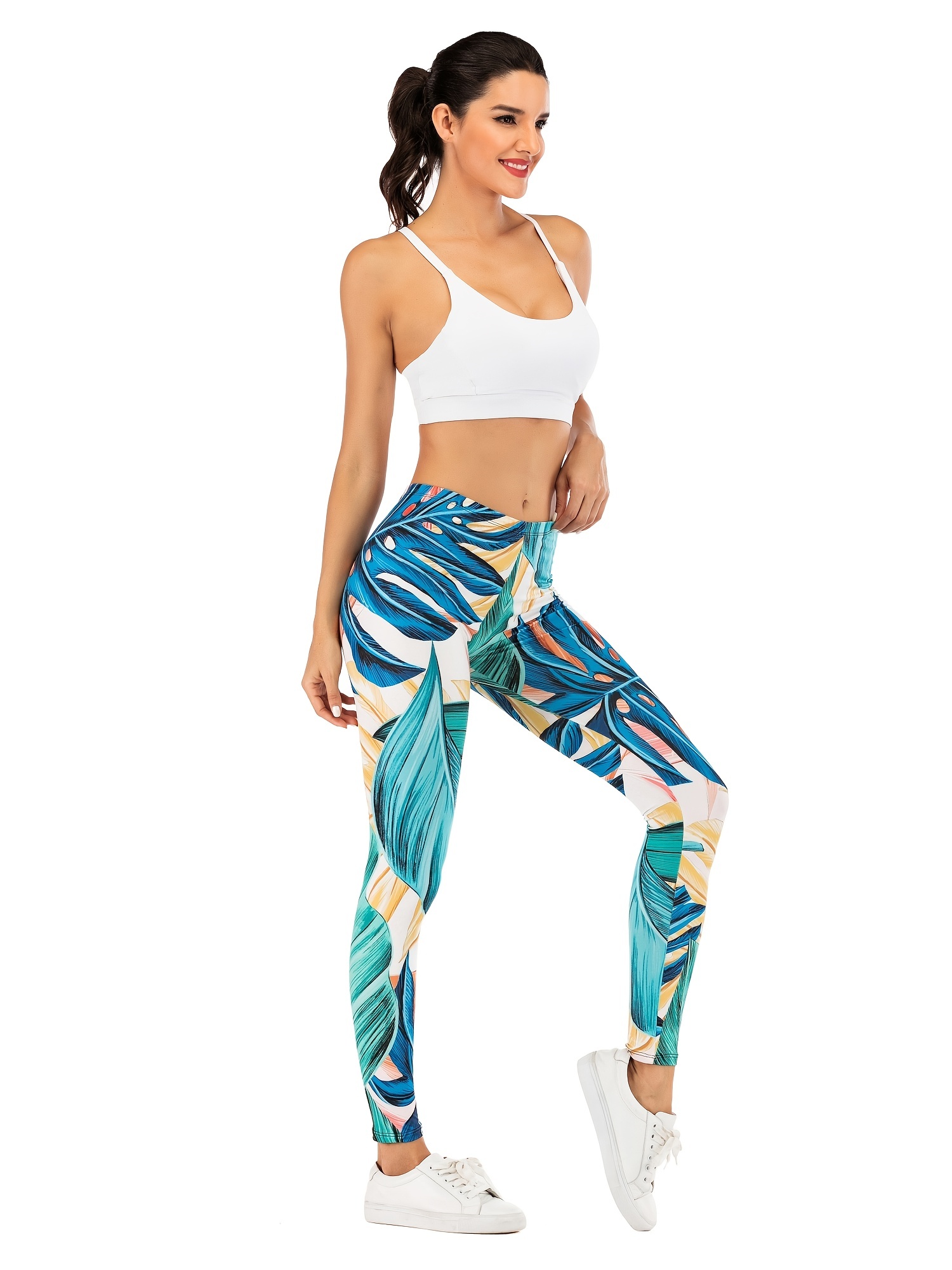 Women's High waisted Exercise Leggings Tropical Rainforest - Temu